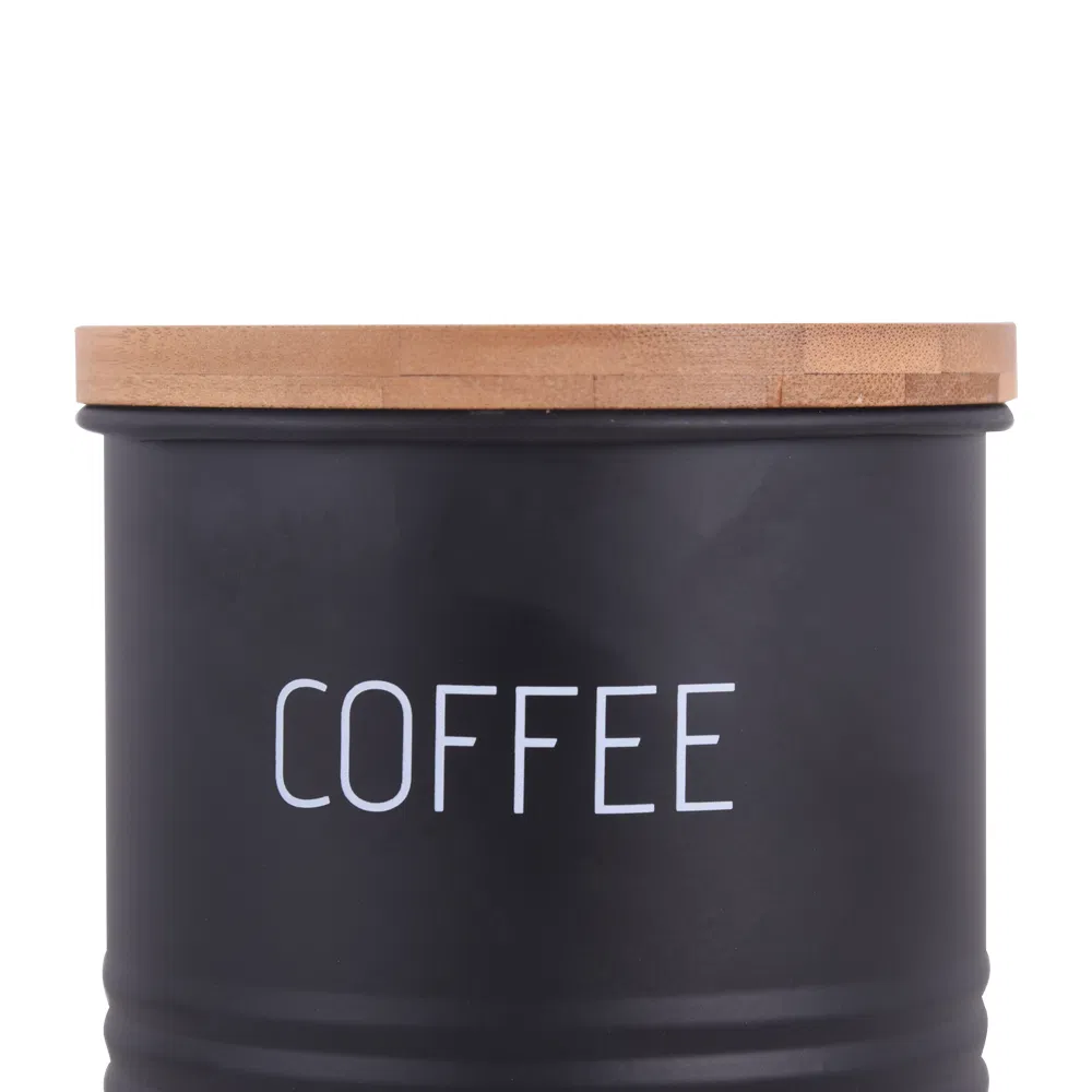 Набор банок для чая, кофе и сахара с бамбуковой крышкой