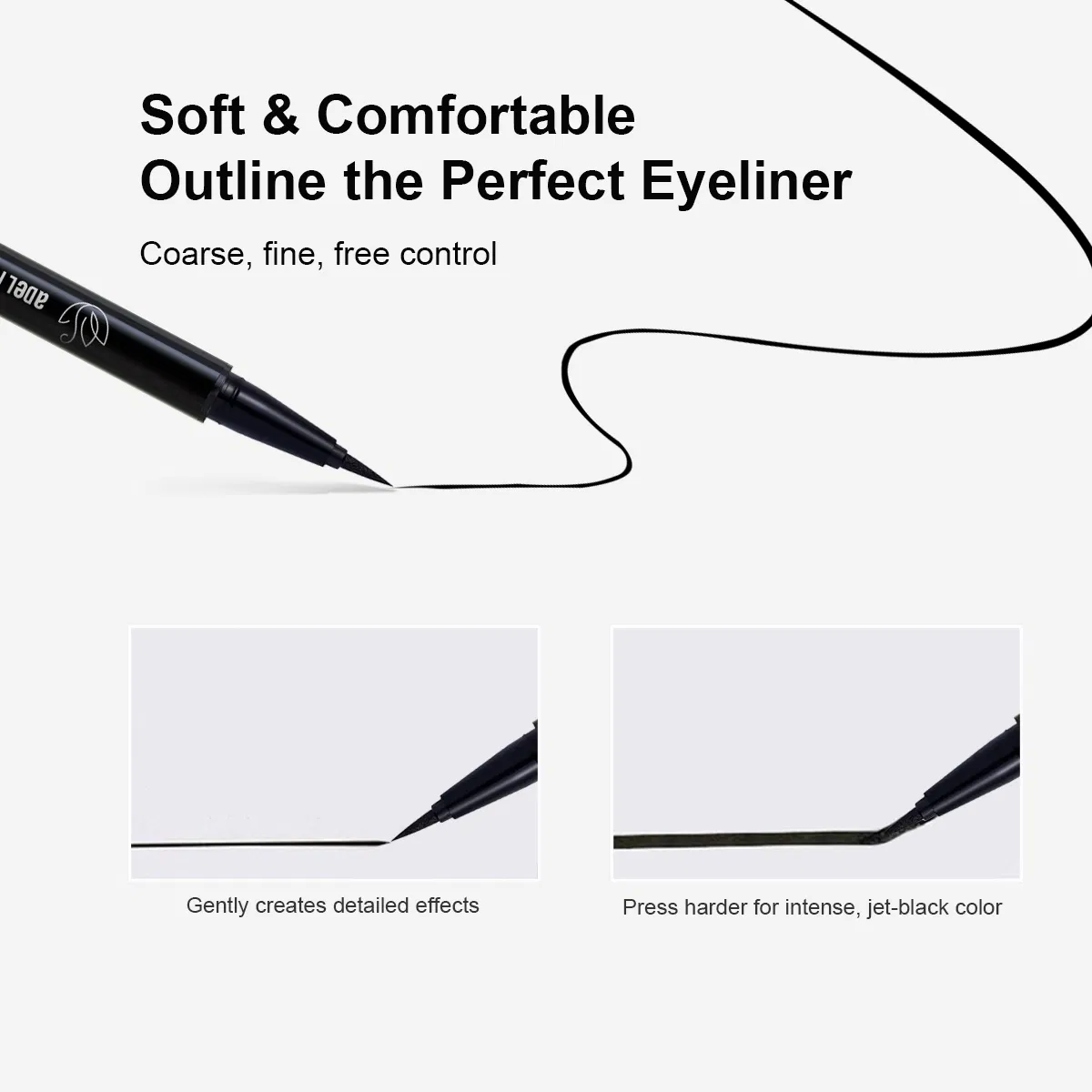 Permanent Hypoallergenic Natural Vegan Brown Black Waterproof Smudge Proof Liquid Eyeliner Makeup