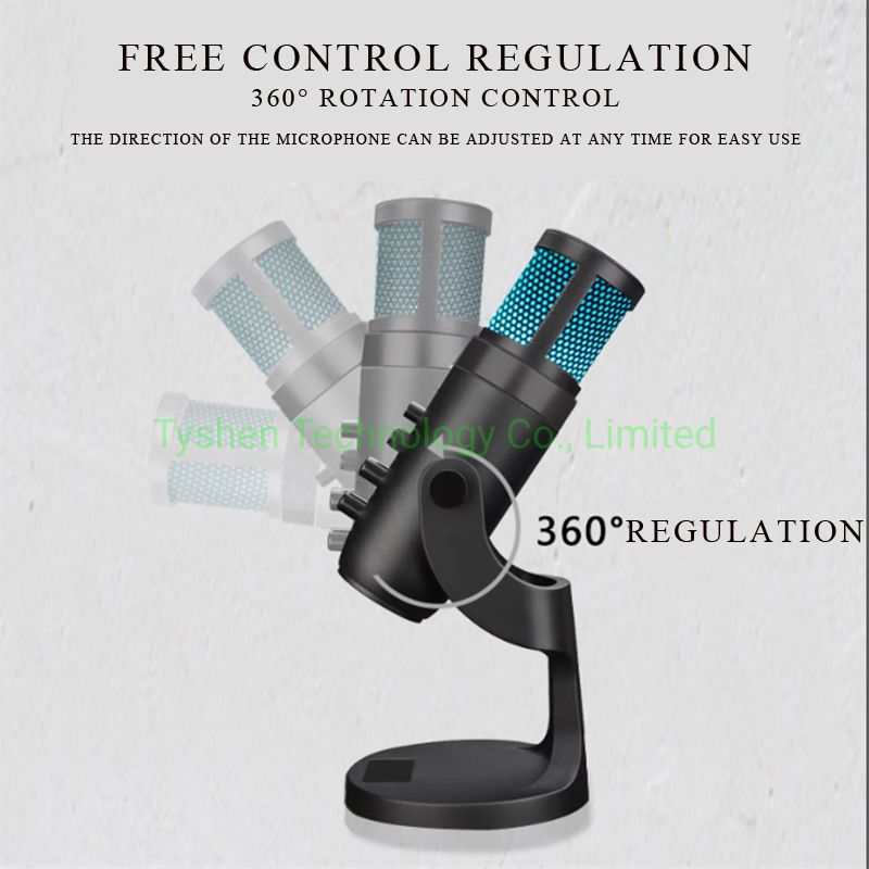 USB Gaming Microphone with RGB LED Light Headphone, RGB Gaming Microphone