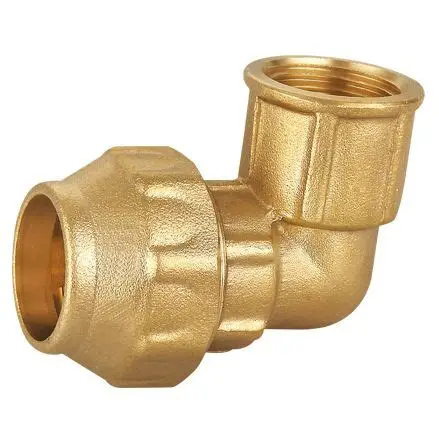 Brass Compression Fittings with Female Nut for Polyethylene Pipe