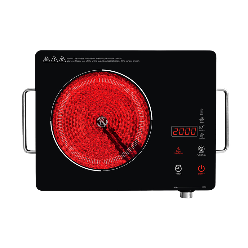 Hot Sale 2200W Electric Ceramic Stove Halogen Cooker Red Infrared Induction Cooker
