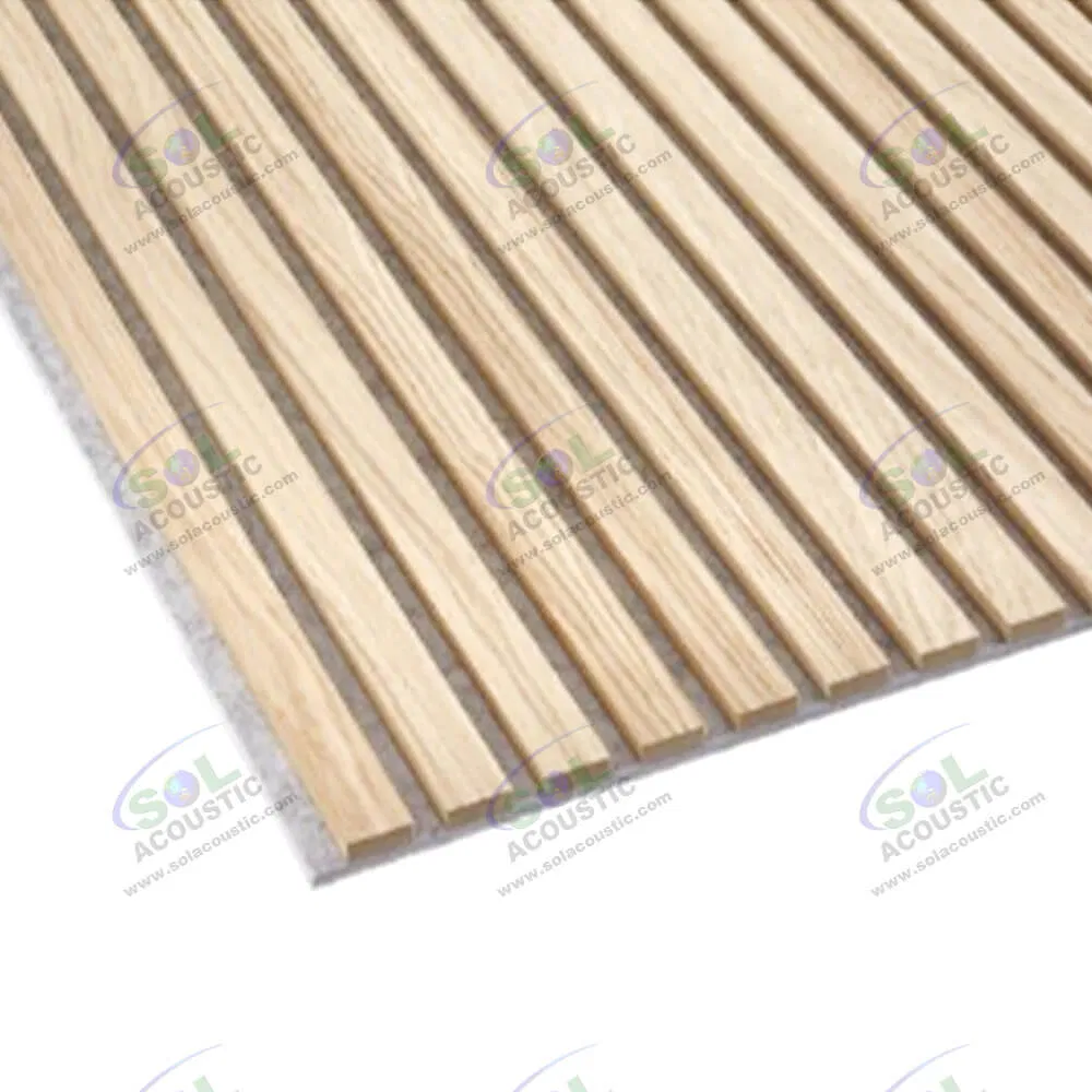 Sol Acoustic Natural Oak Soundproof Acoustic Wooden Wall Slat Panel