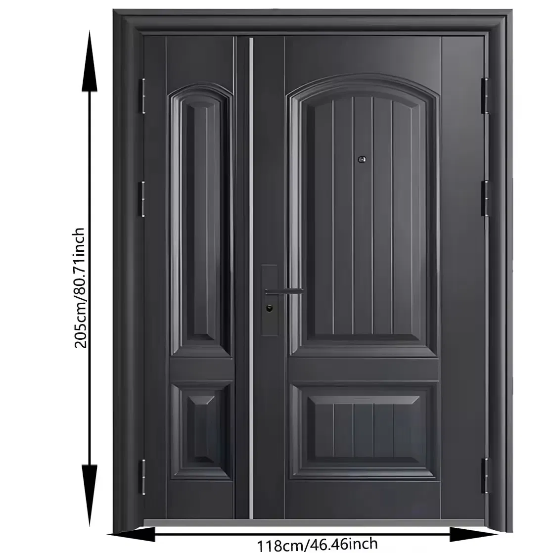 Wholesale Price Entry Doors Top Quality Front Windproof Metal Entry Security Villa Entrance Door