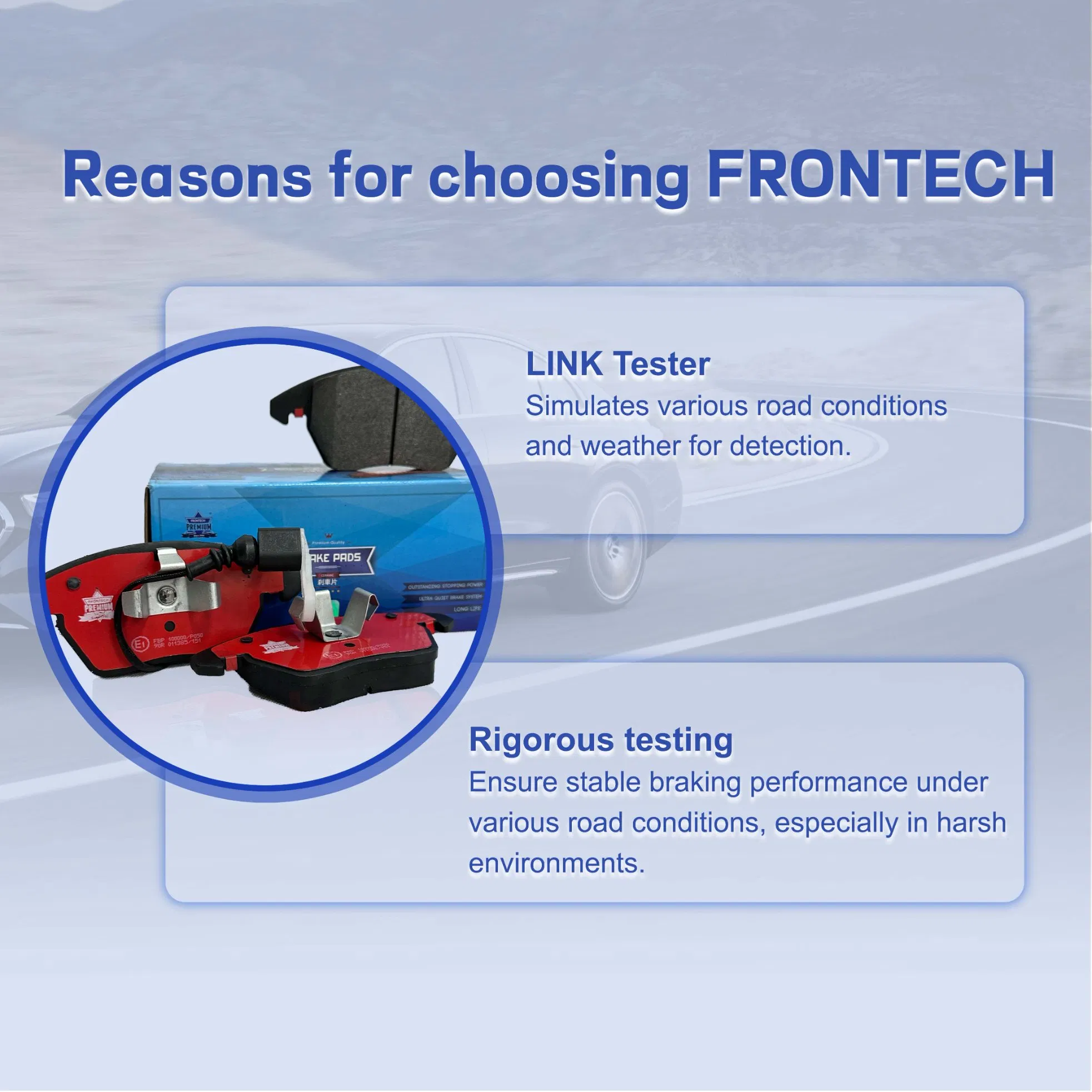 Frontech Автомобильные Тормозные Колодки для Японских, Корейских и Европейских Автомобилей