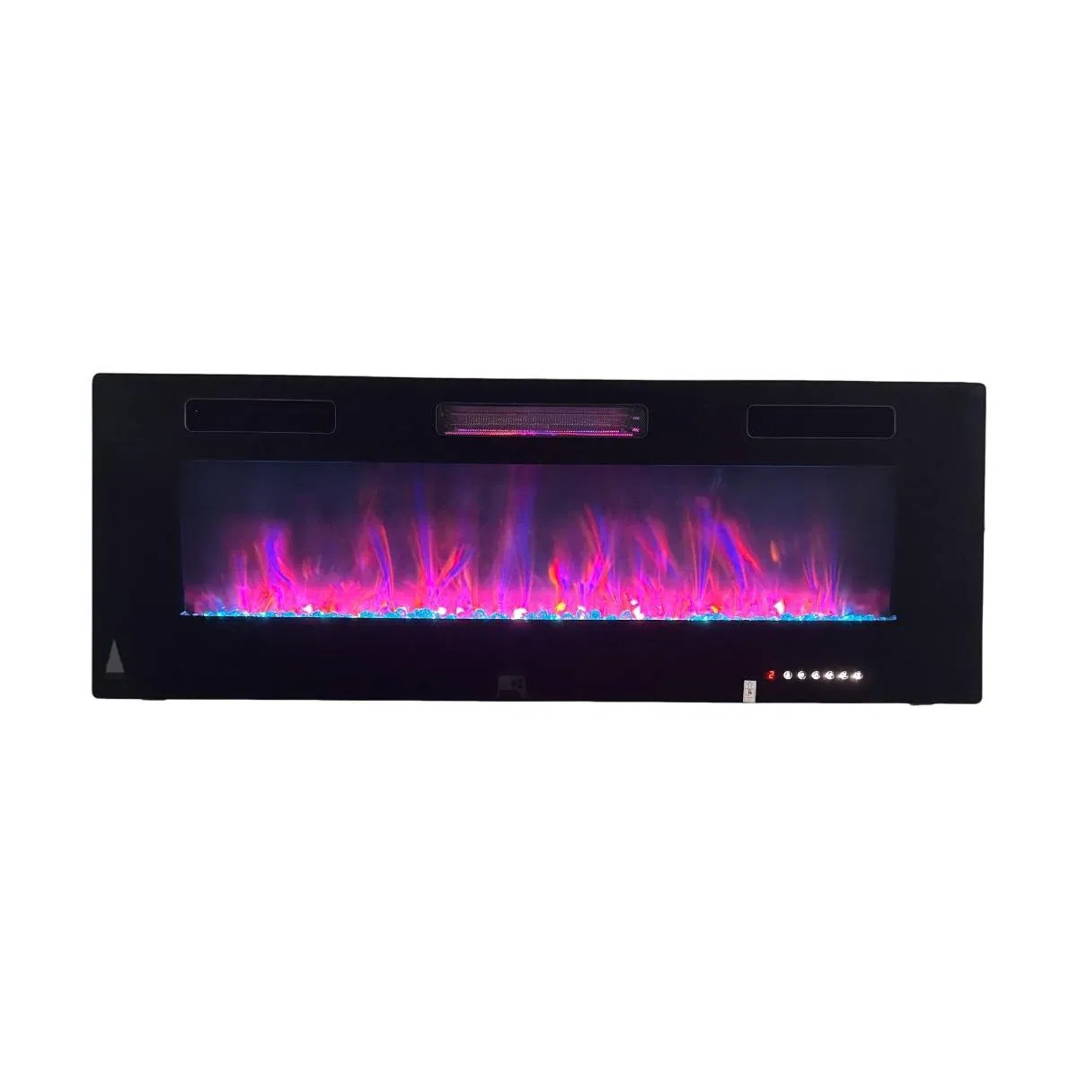 Встраиваемый электрический камин с закалённым стеклом