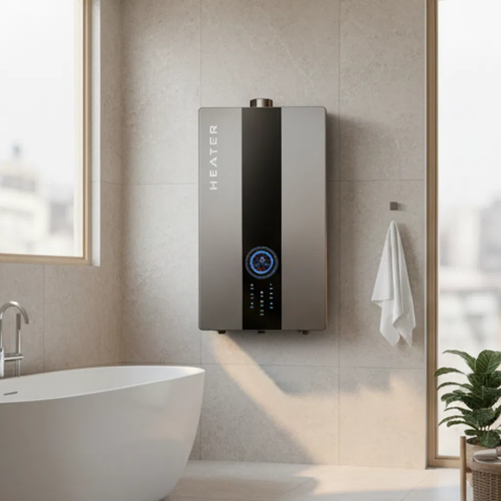 High-Efficiency Gas-Fired Wall-Mounted Boiler with 10m Copper Wire Silver