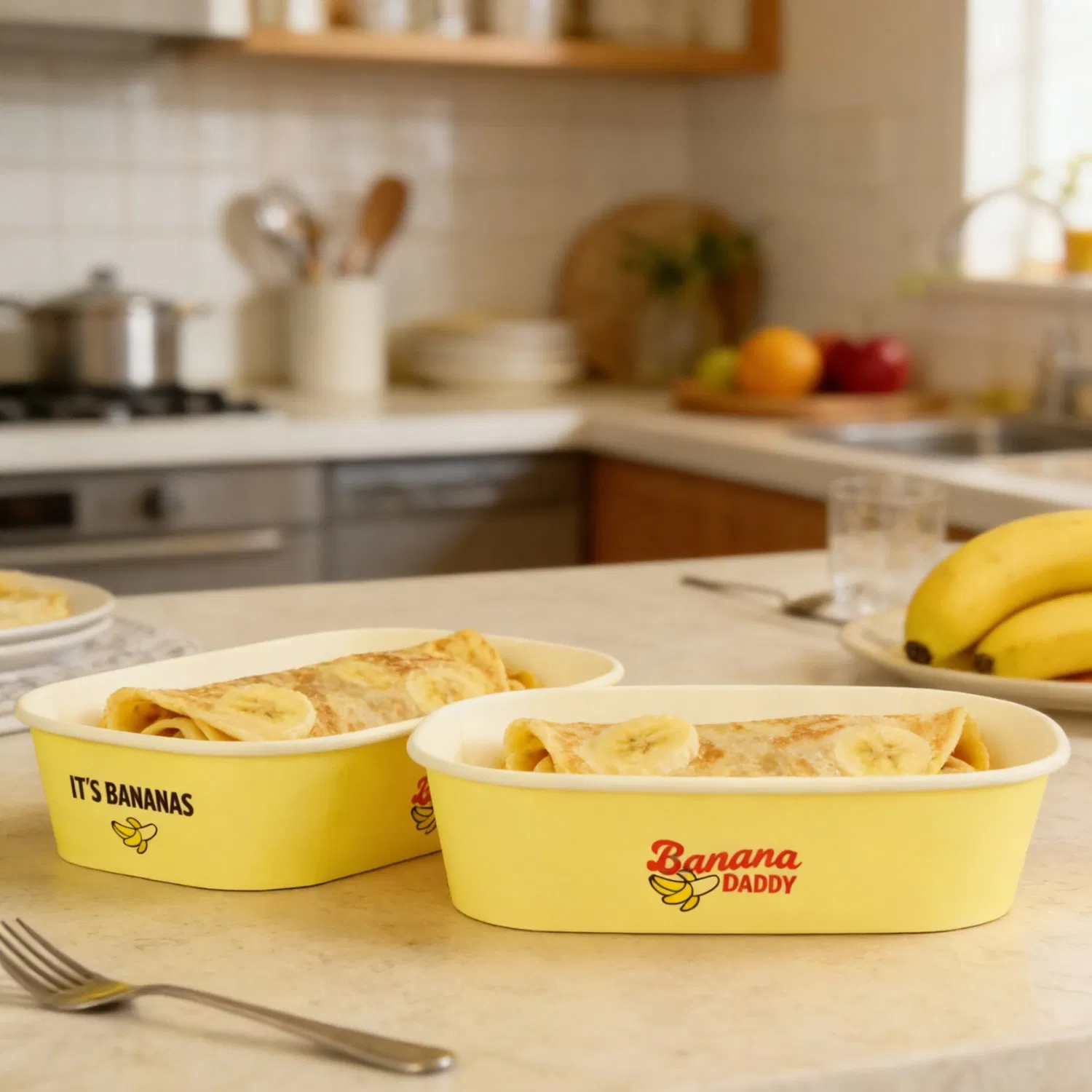 Recyclable Eco-Friendly Disposable Kraft Paper Salad Bowl for Food Packaging
