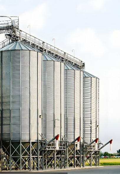 275-600G/M2 5000 Tons Storage Silos 1500 Ton Steel Grain Bin