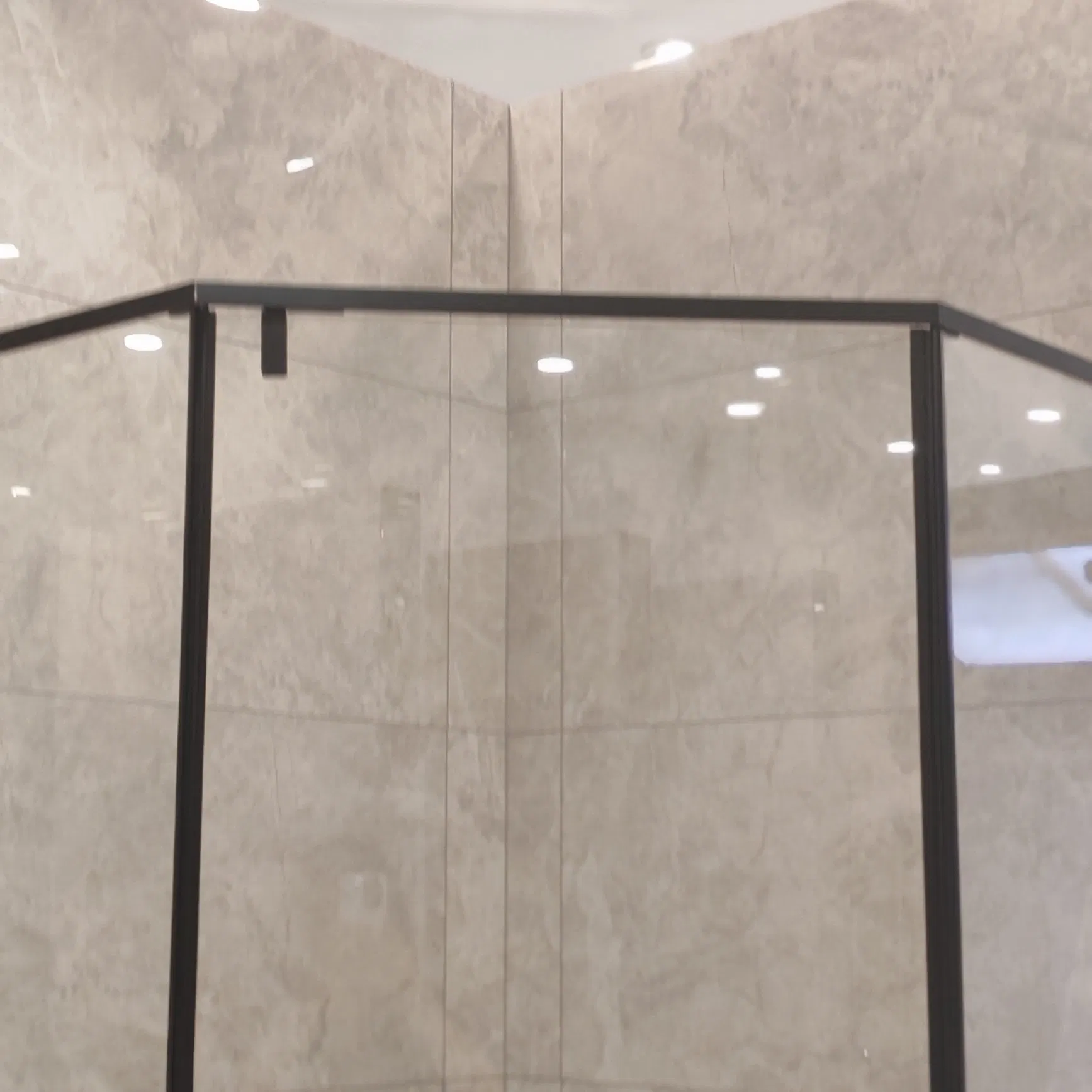 Shower Door Tempered Glass Hot Selling Diamond Design Three Glasses