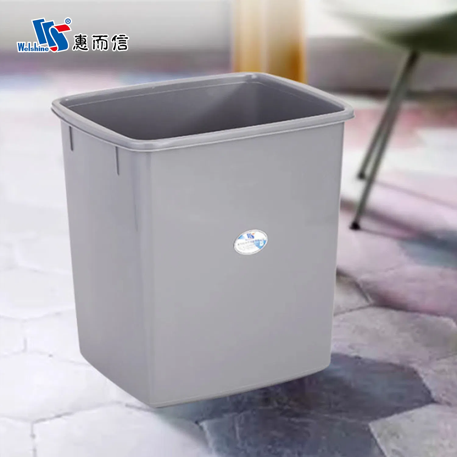 Household Garbage Waste Paper Basket Plastic Dustbin Trash Bin