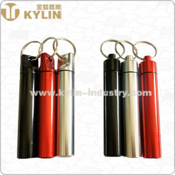 Portable Mini Metal Bin for Holding Toothpick with Keyring Metal Toothpick Dispenser