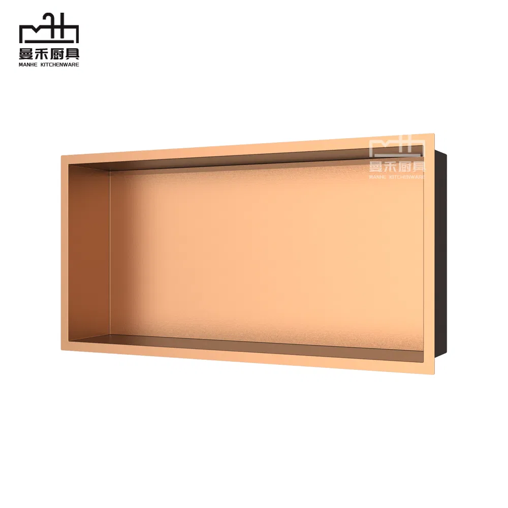 Встраиваемая полка для душа Rose Gold, нержавеющая сталь 304