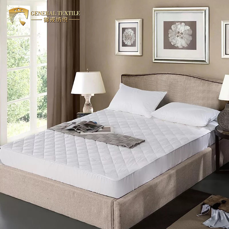 Hotel Down Proof Fabric White Hotel Mattress Protector (JRD877)