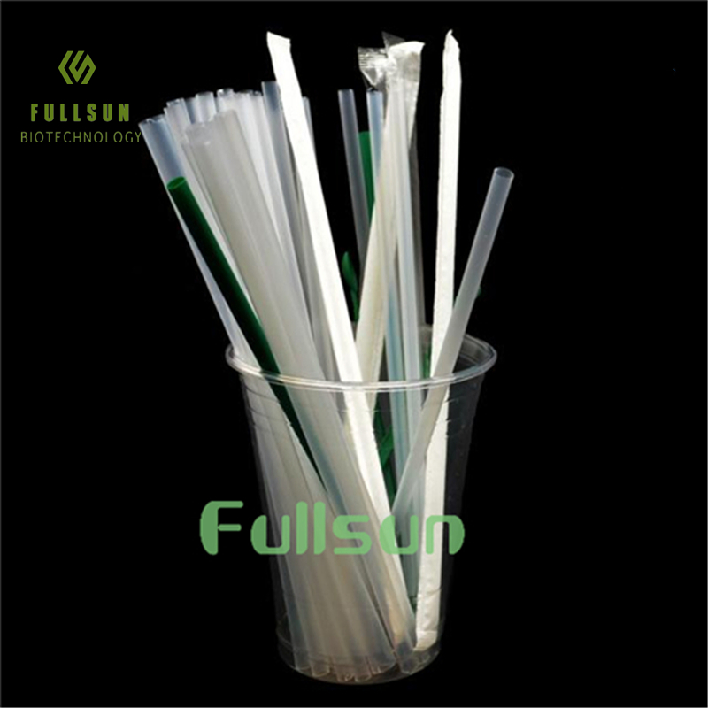 100% Compostable Disposable Colorful Strip Individual Package Printing Plastic Drinking Biodegradable Straw
