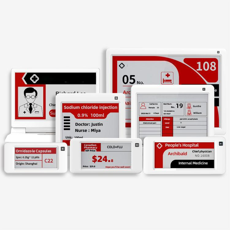 Custom 7.5 Inch Flexible Color E-Ink Display for Smart Healthcare, Bluetooth Electronic Shelf Label with Crash Prevention System, OEM/ODM Based on Requirements