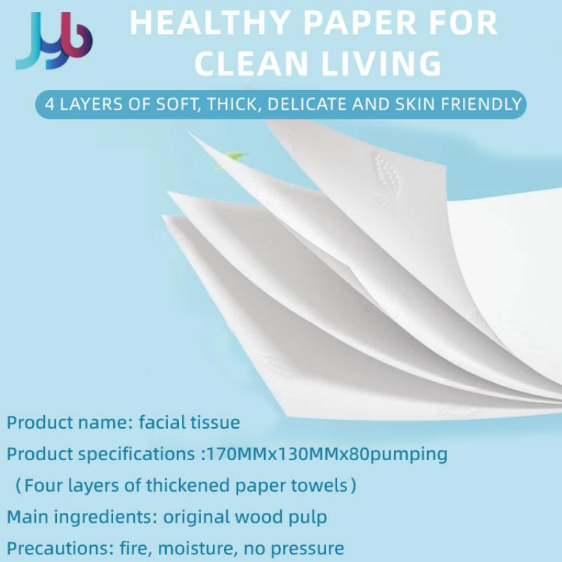 Natural Fragrance-Free Tissue Paper Made of Virgin Wood Pulp Cottony and Tough Tissue Paper Paper Towel Facial Tissue Paper