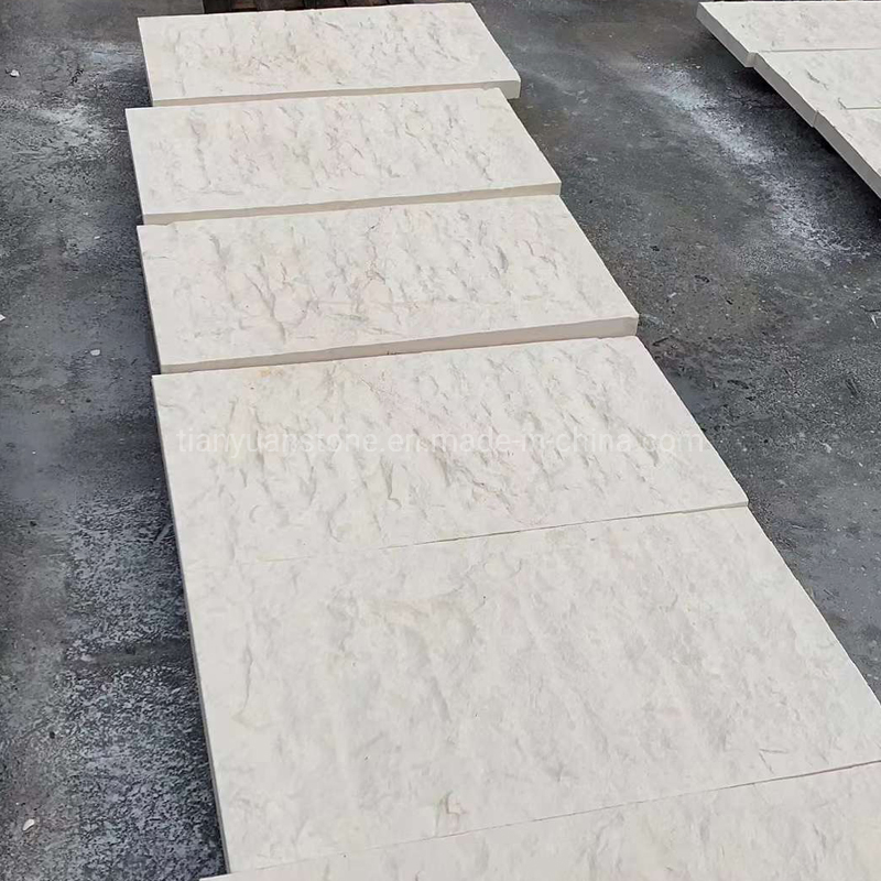 Elegant White Limestone Wall Cladding Tiles for Villa Outdoor Facade Decoration