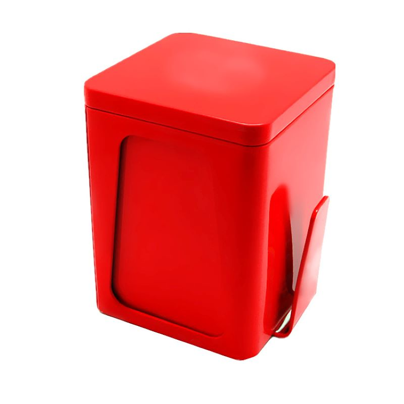 Elegant Square Double Window Design and Menu Holder Tinplate Tissue Holder Napkin Box