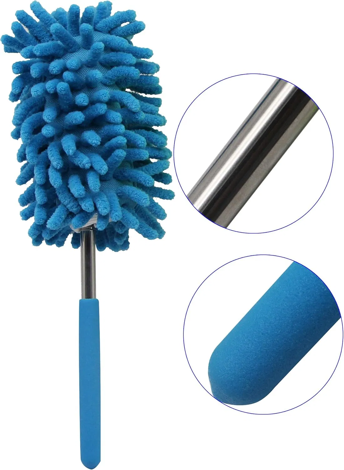 Microfiber Duster Washable Dusters Detachable Cleaning Brush Tool Foldable Duster for Car Furniture Ceiling Fan with Long Pole