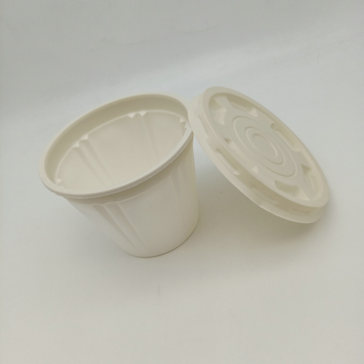 13oz Biodegradable Cornstarch Takeaway Soup Bowl with Lid