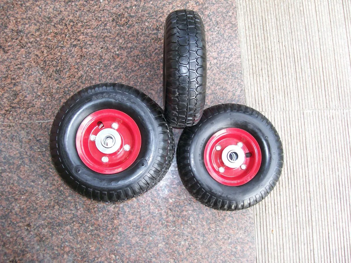 High Quality Durable Heat Resisting Utility Rubber Powder Solid Rubber Wheel (3.00-4)