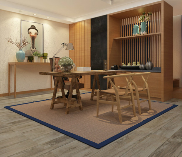 Znz PVC Kitchen Anti Slip 4mm Thickness Floor Mat PVC Foam Backing with Polyester Fabric Border