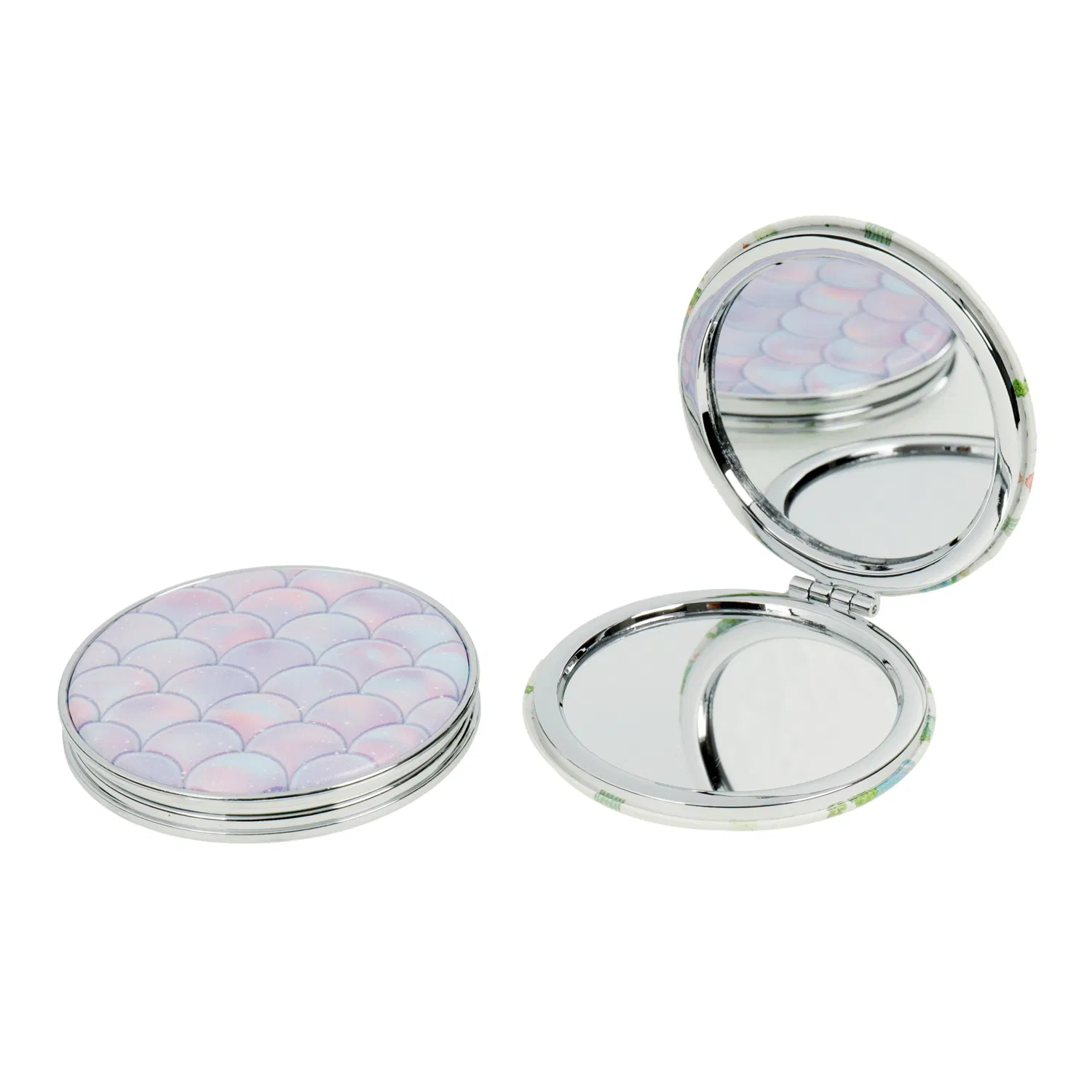 Blank Polish Chrone Circle Shape Metal Compact Mirror