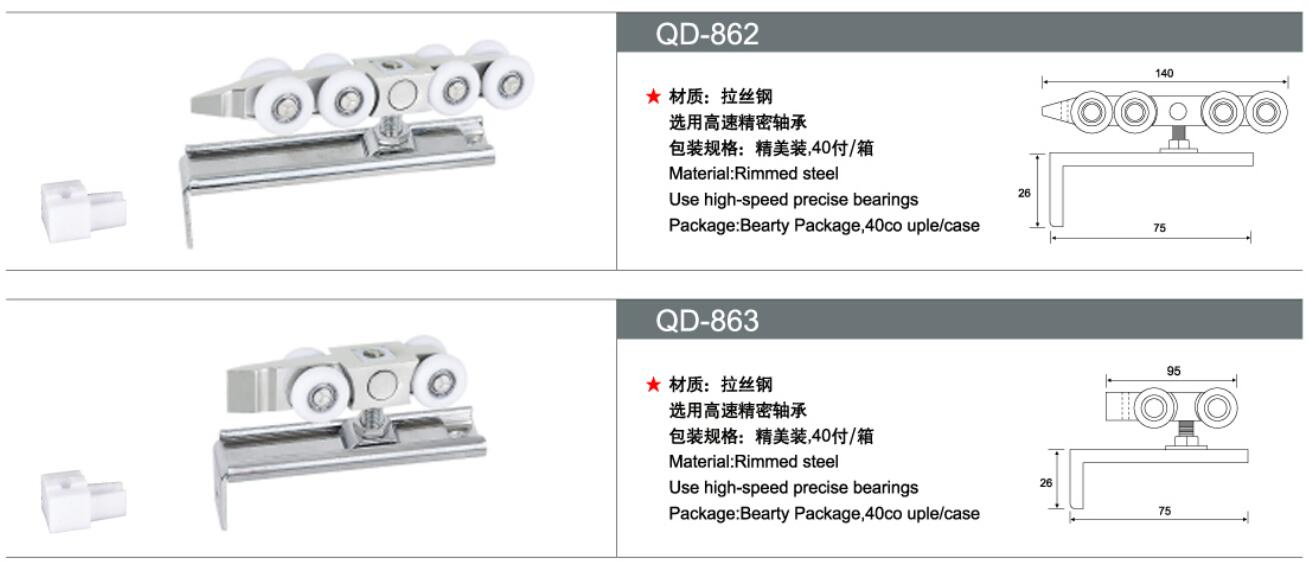 Professional Rimmed Steel Hanging Wheel (QD-328)