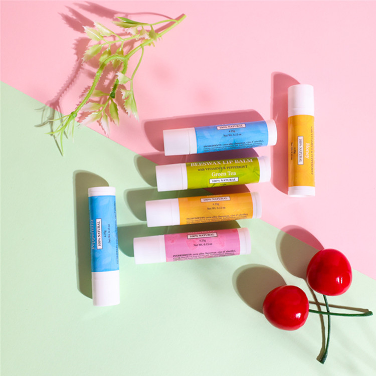 Wholesale Butter Fruit Beeswax Enhanced Relieve Dry Waterproof Moisturizing Women Lip Balm