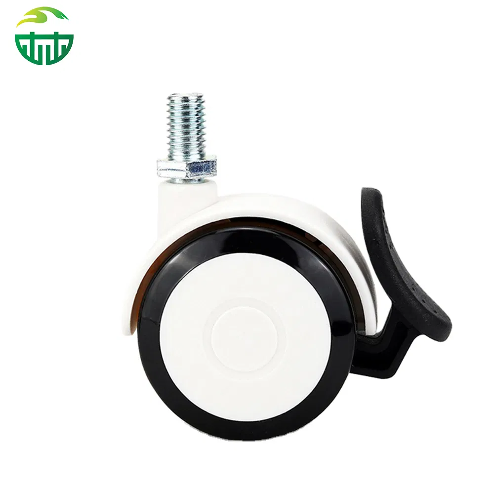 Multi-Functional PVC Silent Twin-Wheel Casters for Furniture, Baby Walkers, and Medical Beds