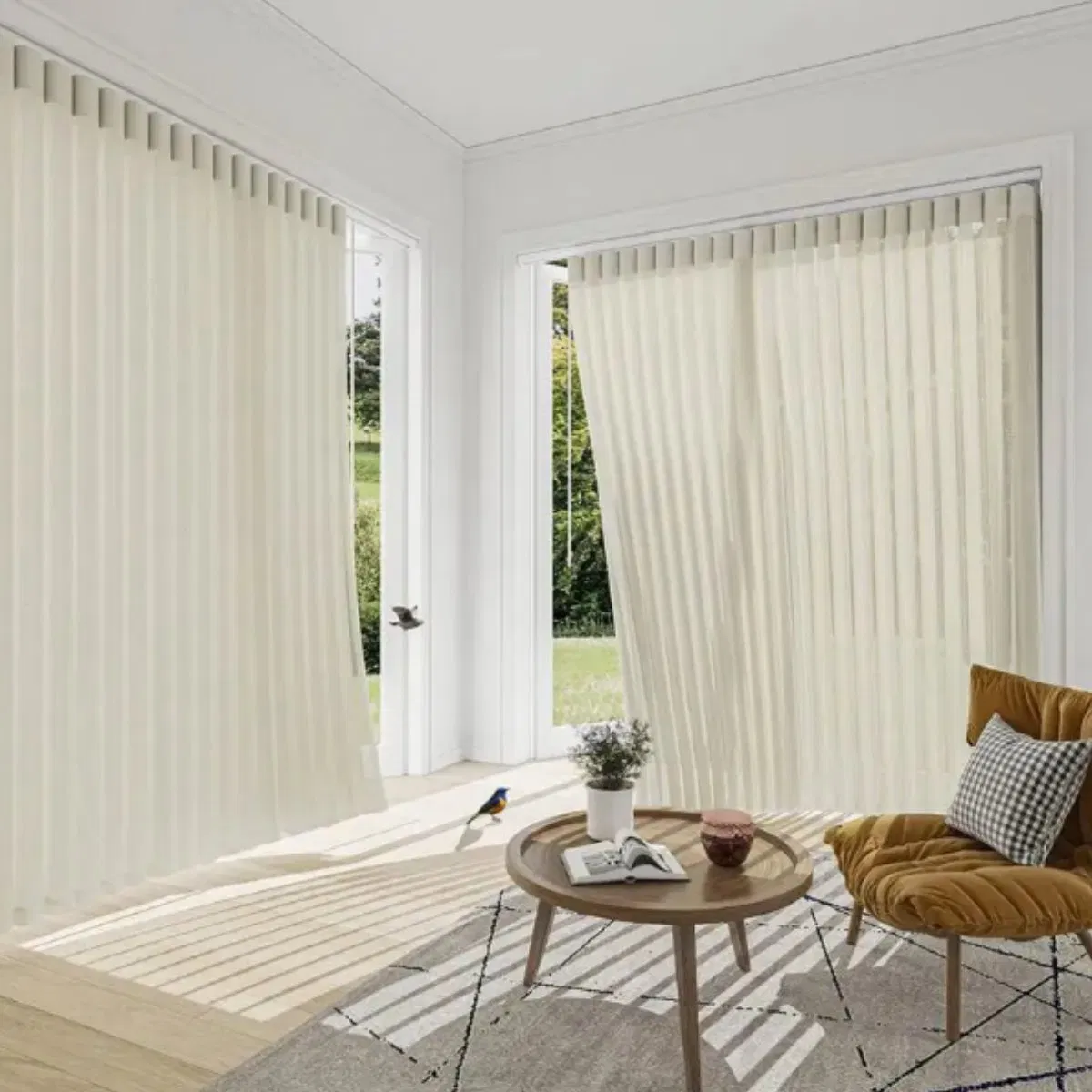 OEM Polyester Waterproof Manual Wand Control Dream Vertical Fabric Blind for Window