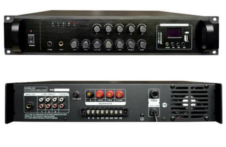 Профессиональный усилитель мощности PA 250W с FM-радио