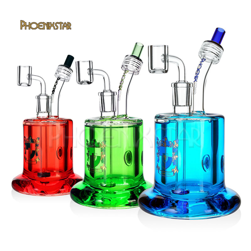 7.8 Inches Bubbler with Glycerin Coil Mixed Colors Smoking Glass Water Pipe Wholesale