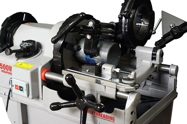 Quick Open 4" 1500W High Speed Automatic Stop Pipe Threading Machine