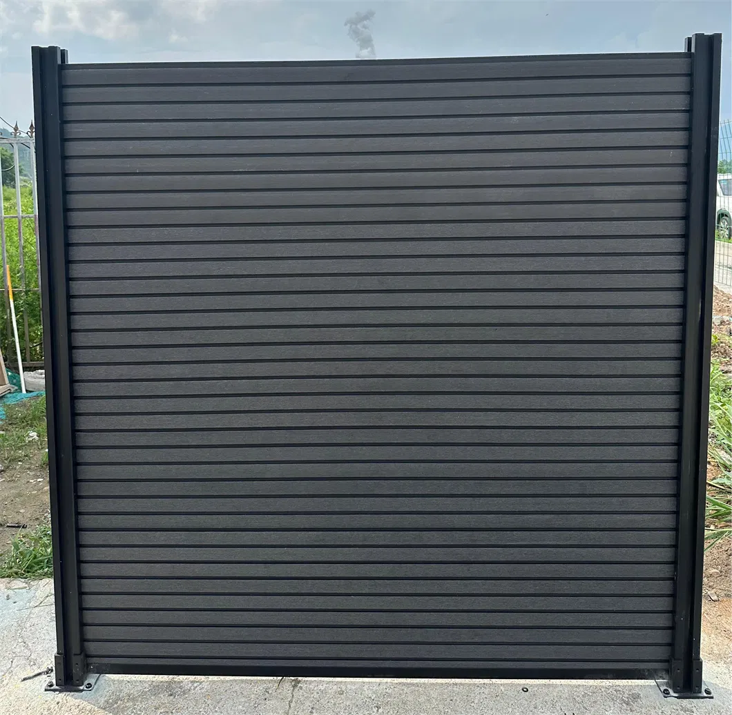 Slatted Shape Co-Extrusion Waterproof Easy Installation Fence Panels WPC