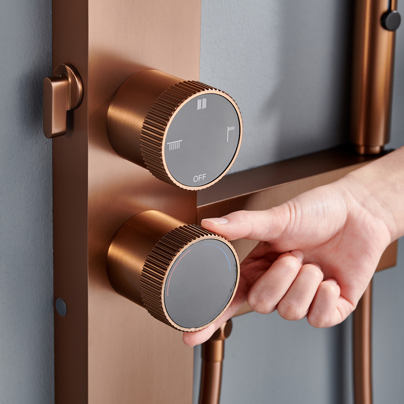 Factory Direct Price Best LED Rose Gold Wall Mounted Shower Panel Tower System