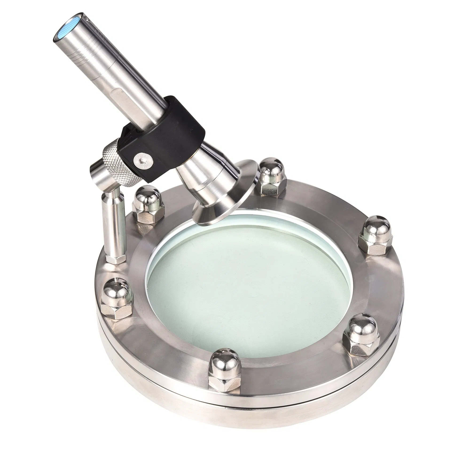 Pharmaceuticals Stainless Steel 304 316L Container Sight Glass Sanitary Flange Sight Glass with LED Light