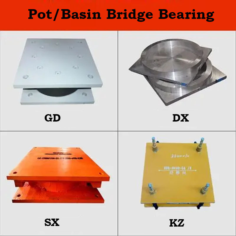 Basin Type Seismic Isolation Bridge Support Rubber Elastomeric Bearing Structural Pot Bridge Bearing