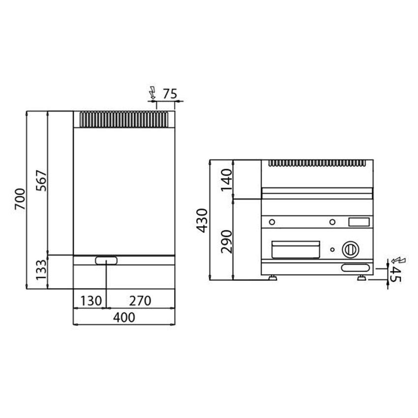 Stainess Steel Temperature Controller Hot Pan Food Warmer Commercial Use