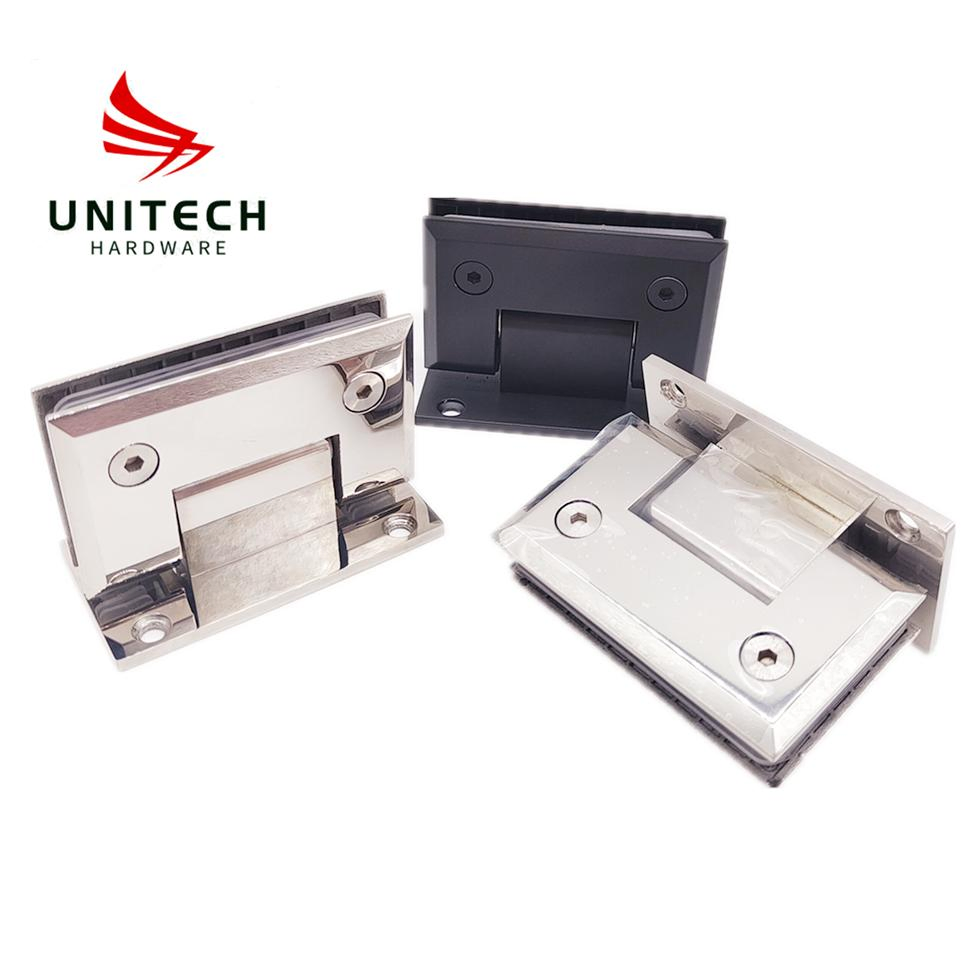 Black Color Stainless Steel Cabinet Shower Door Hinge Wall to Glass Clamp