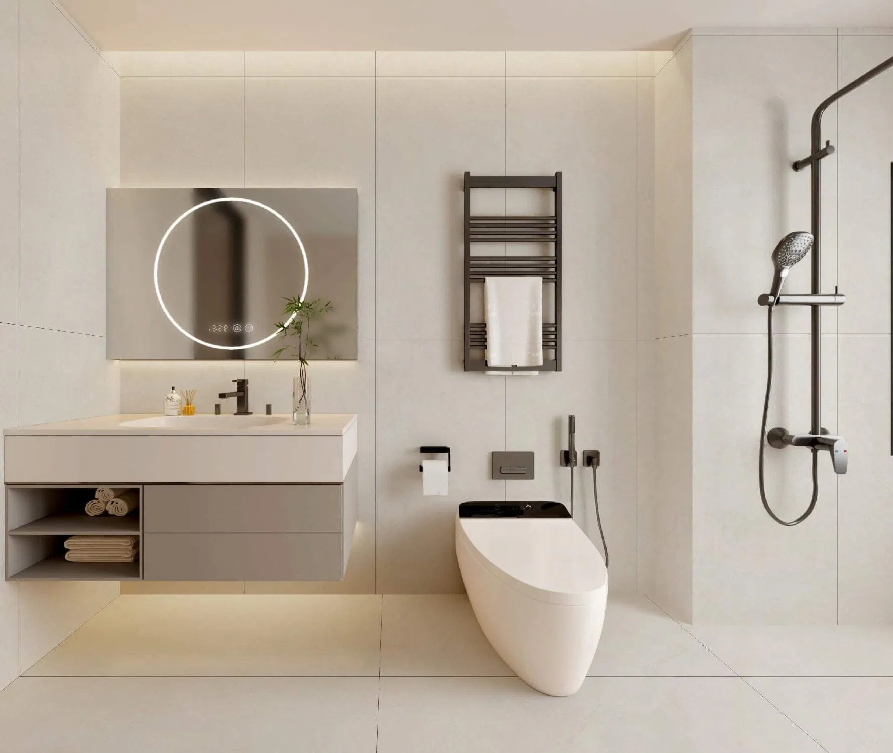 Керамическая плитка для пола в ванную, интерлокинг