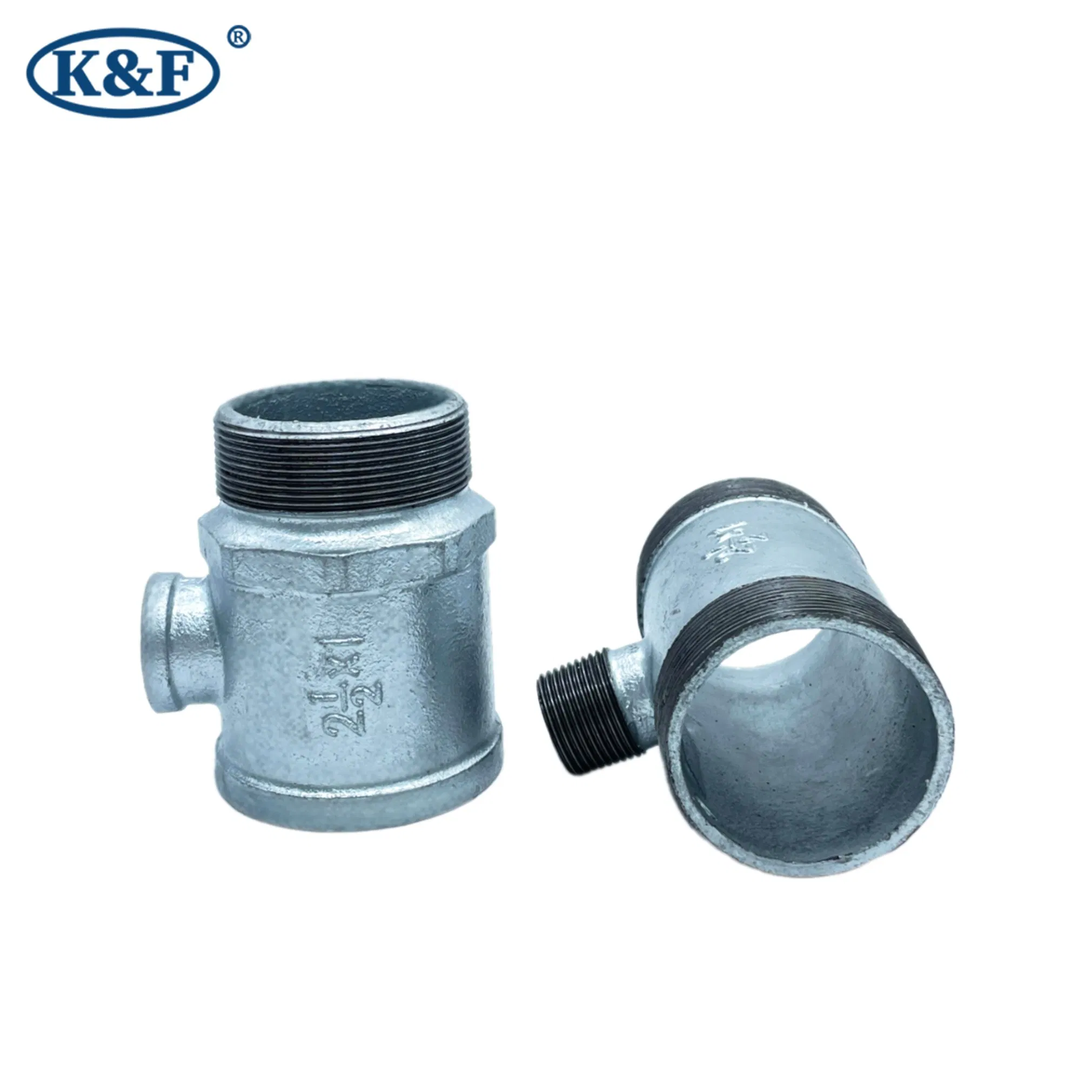 Kanaifu Malleable Iron Gi Galvanized Iron Threaded Pipe Fittings Tee for Water System