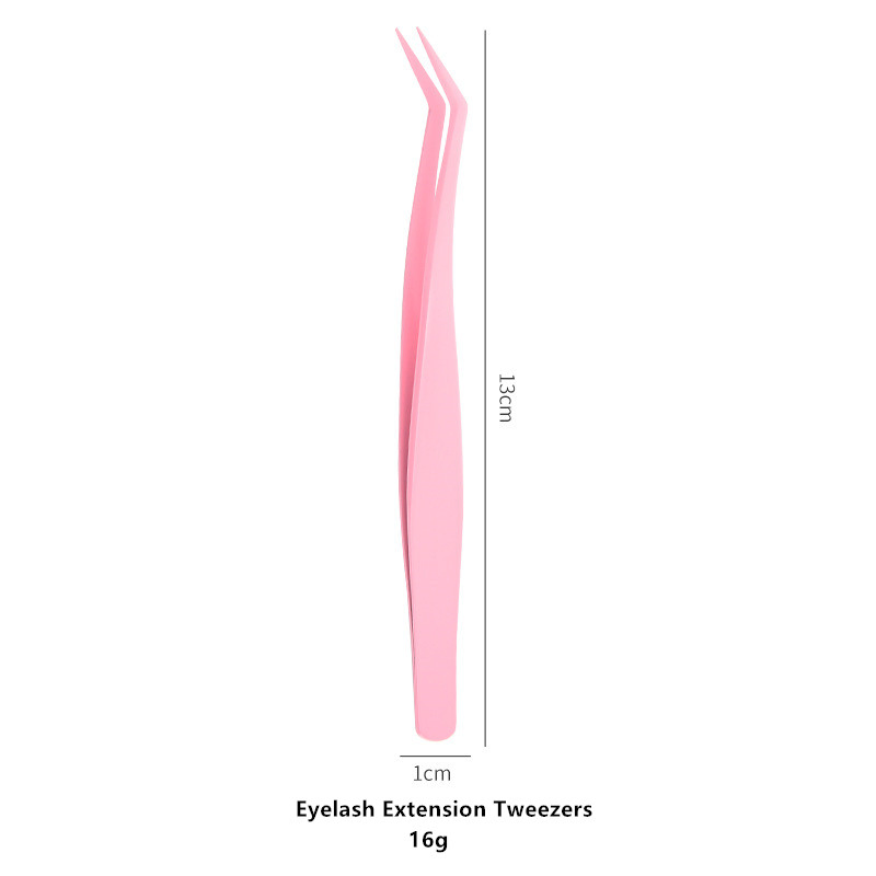 Salon Fine Tip Precision Stainless Steel Isolation Eyelash Extension Lash Tweezer Set