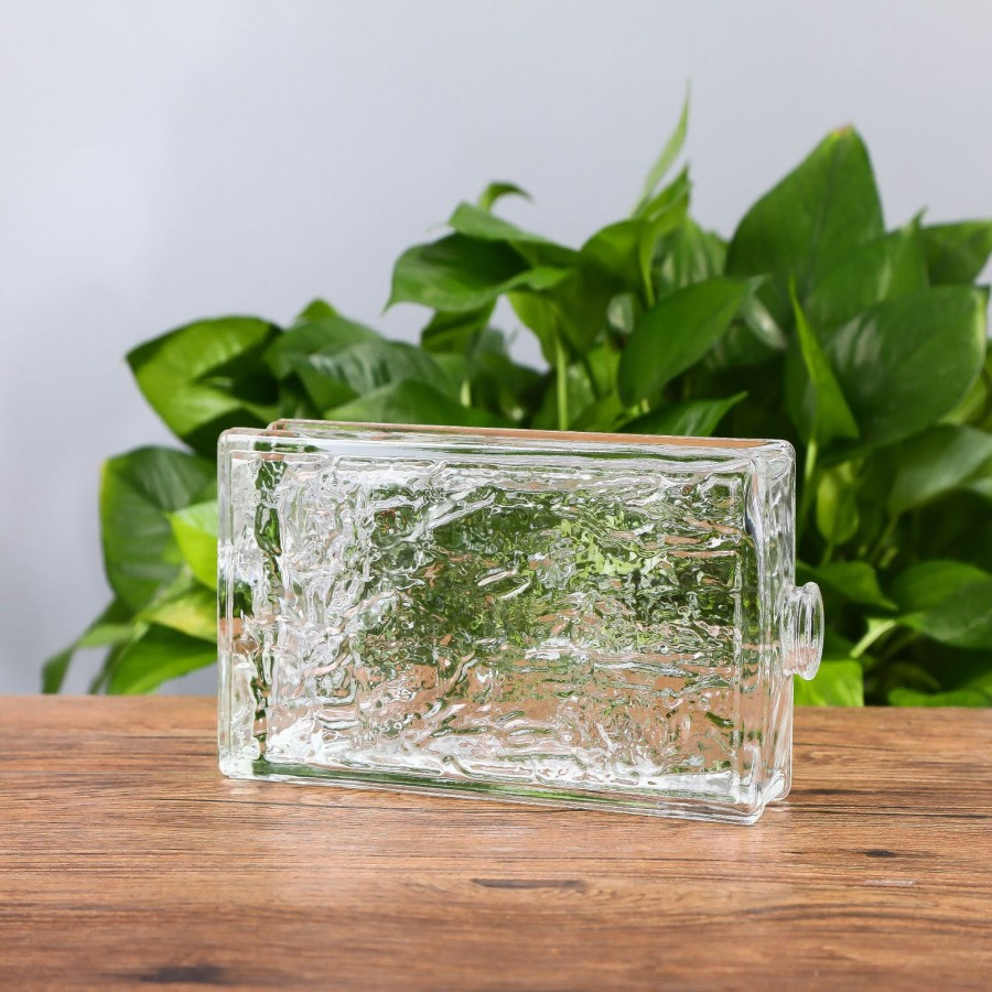 Wholesale Hot Melt Crystal Brick Fine Ground Glass Brick Solid Background Wall