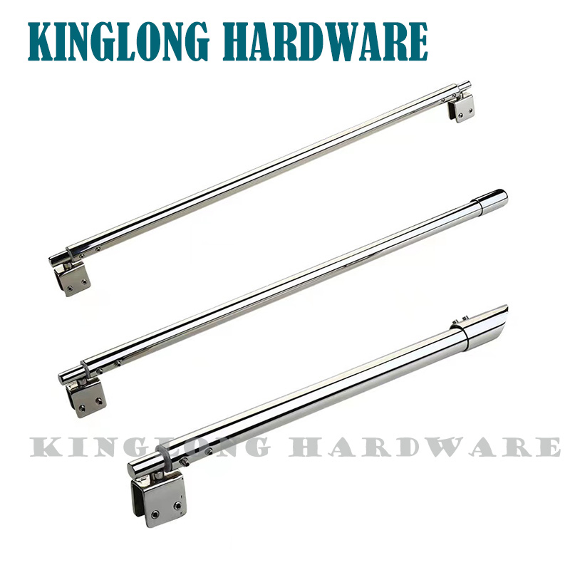 New Design Stainless Steel Bathroom Fitting Adjustable Length Glass to Wall Fixed Bar/Clip Shower Room Support Rod
