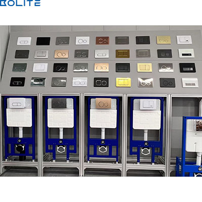 Double Flush Concealed Tank Button Bathroom Stainless Steel Concealed Flush Plate Toilet Water Tank