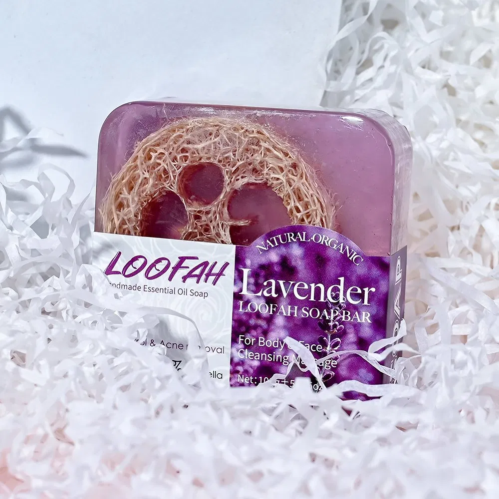 Beauty Cosmetics Skin Care Whitening Lavender Loofah Handmade Soap