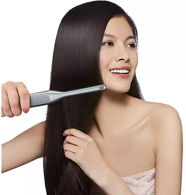 Mini Hair Straightener & Curler Brush Professional Flat Iron Hair Styler Hot Tool Ceramic Digital LED for All Hair Types