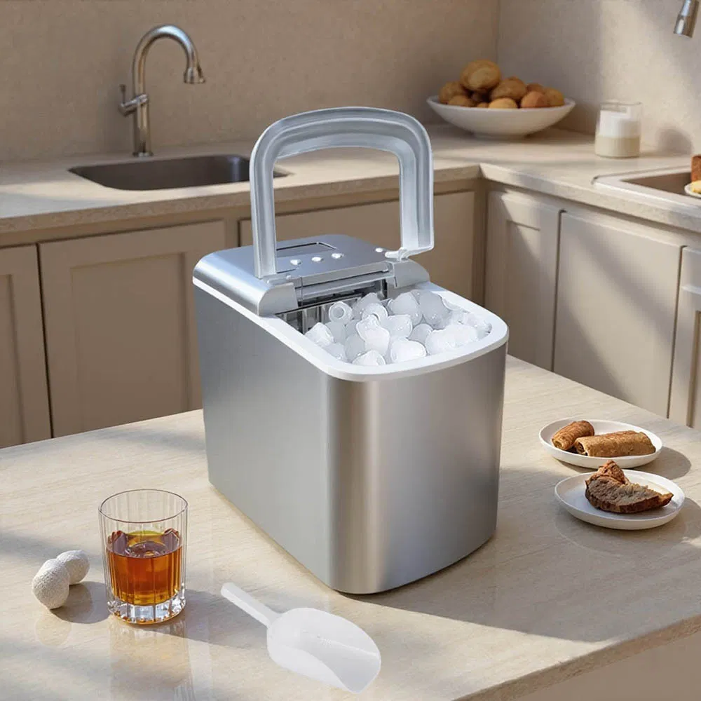 Efficient 9-Head Ice Maker Machine for Home Kitchens