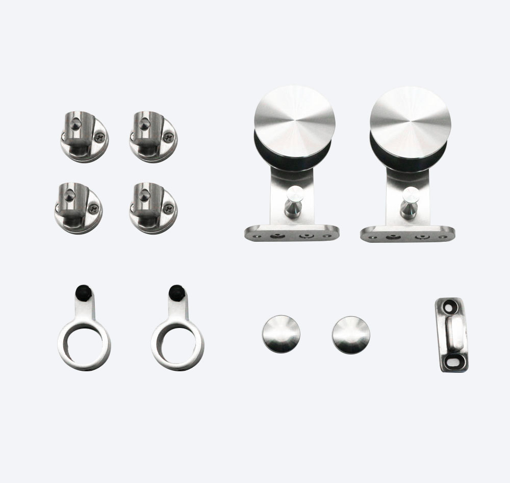 Heavy-Duty Pulley Bathroom Kitchen Barn Door Hardware Rollers Wooden Metal Double Soft Closing Sliding Door Door Hanging Wheel